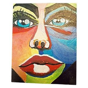 ✨️"Juliette" Megan Phoenix Original! Abstract Portrait! Acrylic On Wood!